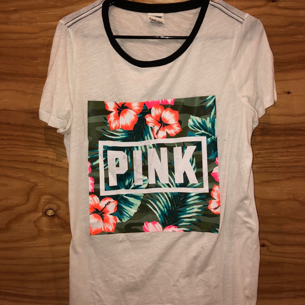 Pink tropical tee